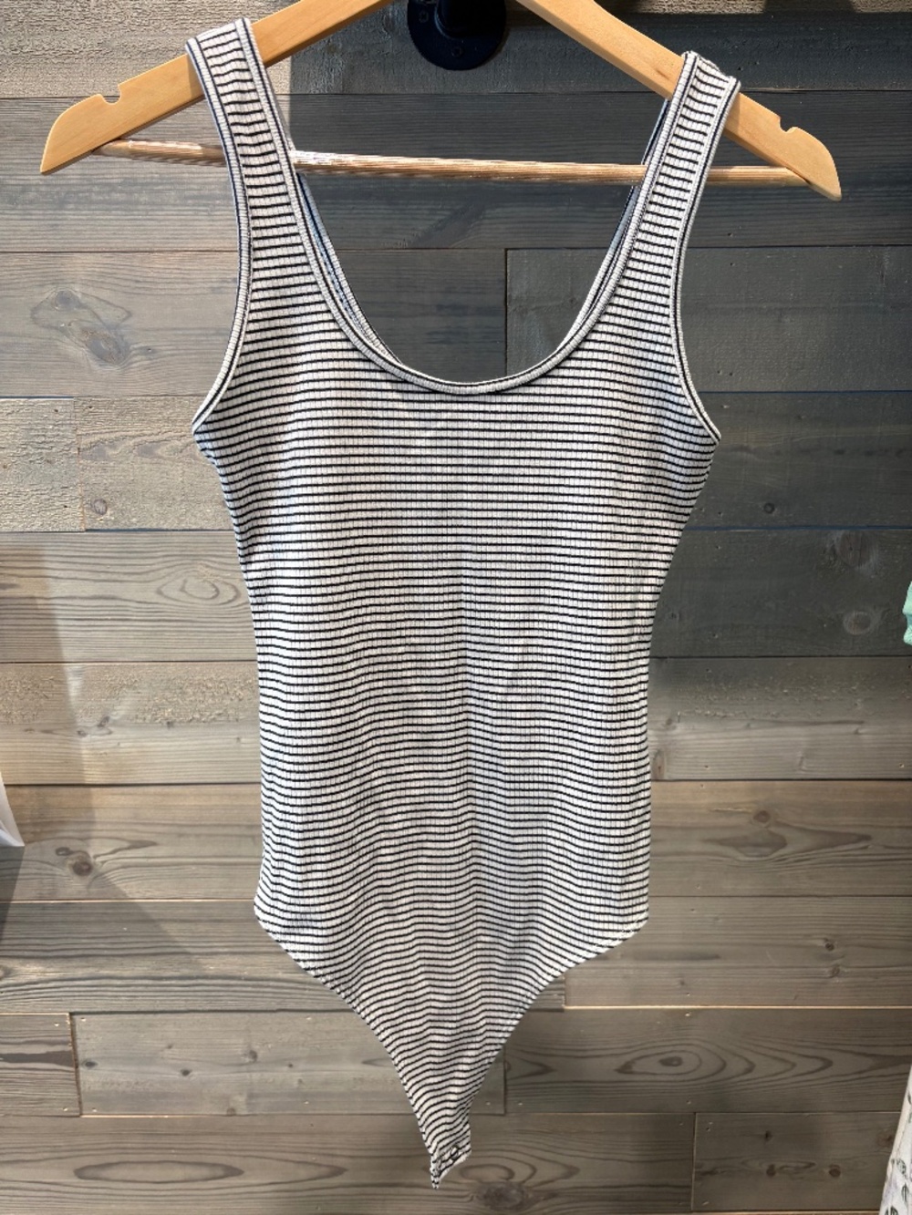 American Eagle Striped Bodysuit Tank
